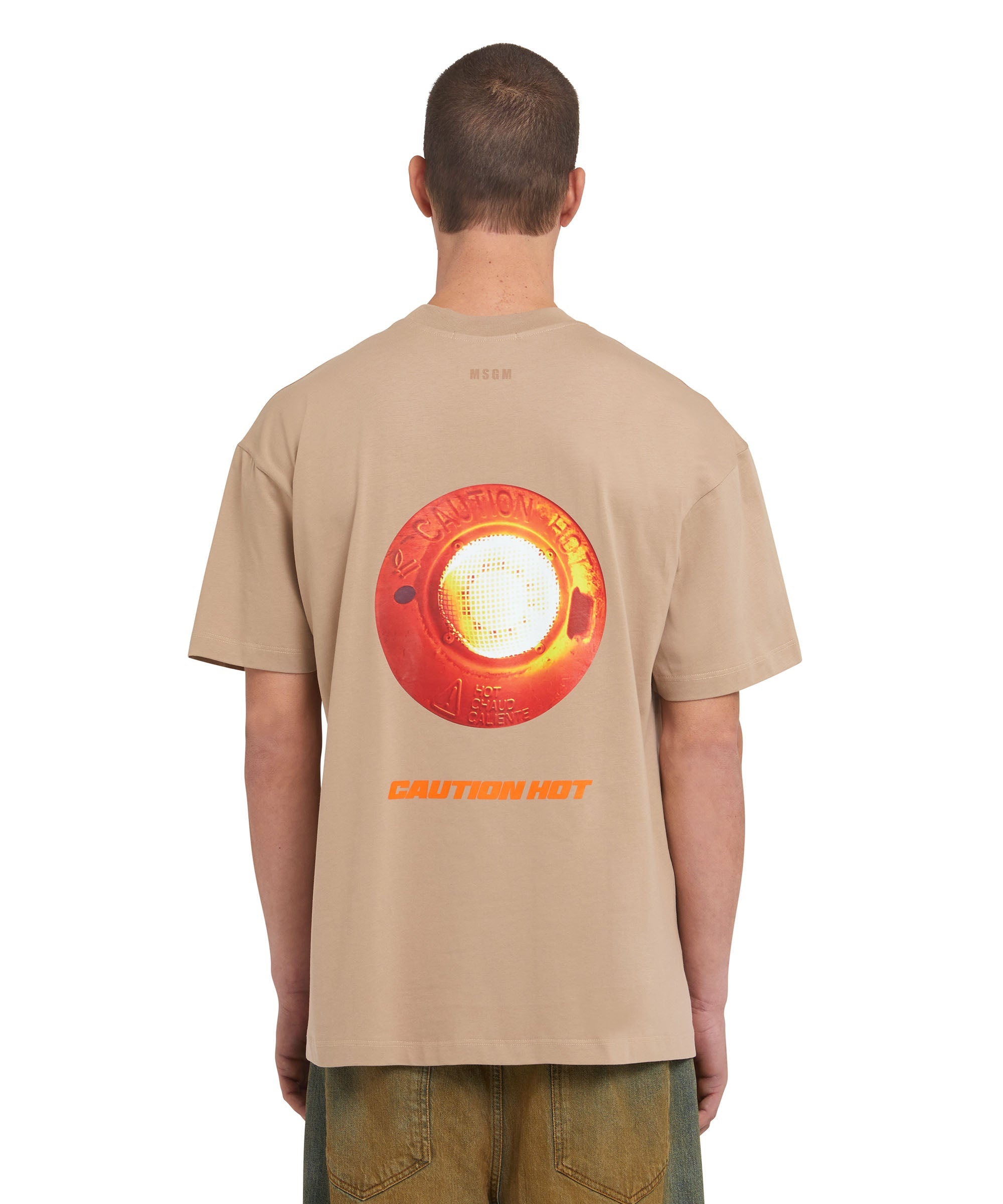T-Shirt with "Caution hot" graphic - 3