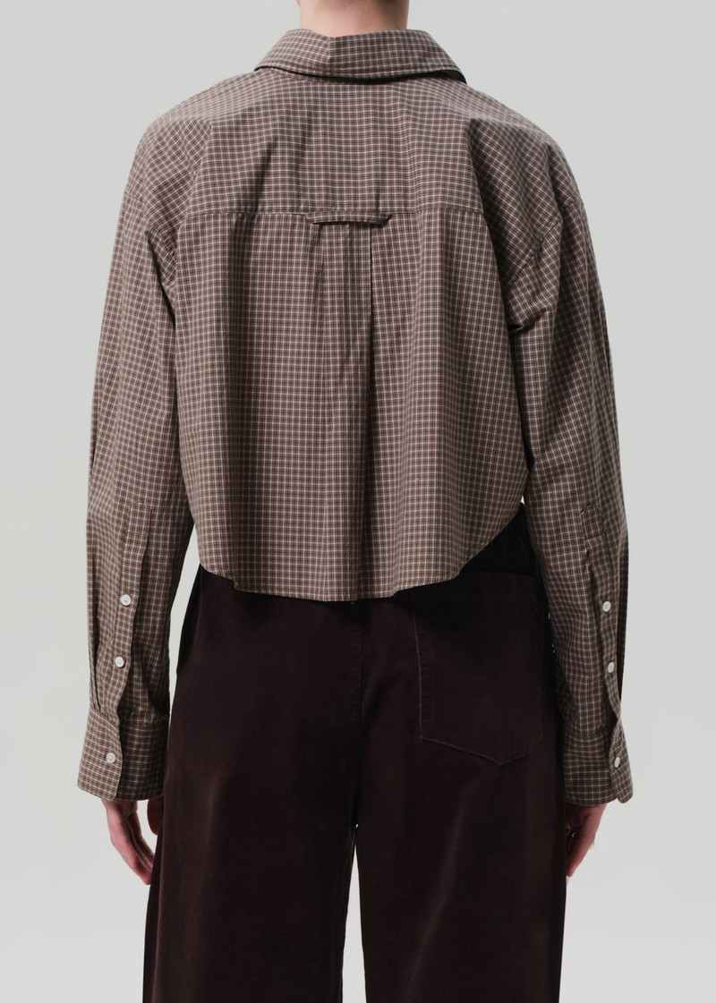 Ana Cropped Shirt In Heritage Plaid 3