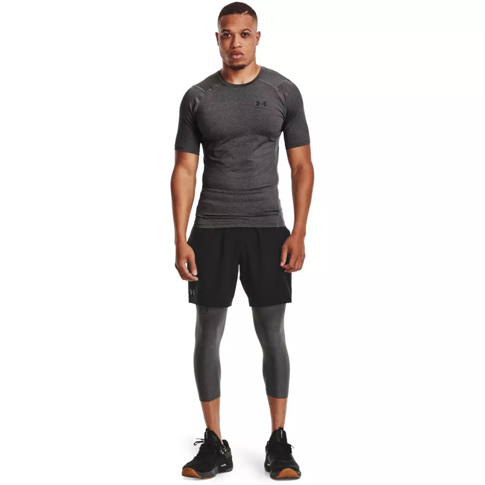 Men's Grey HeatGear Armour Â¾ Leggings - 4