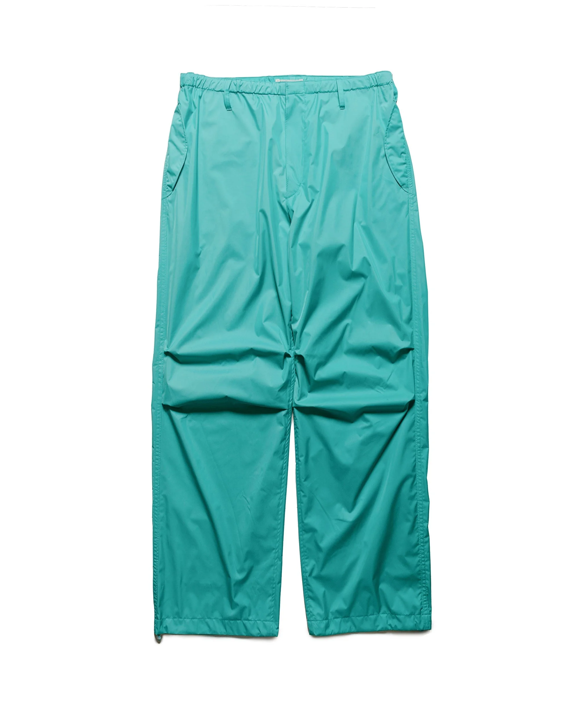 Hard Twist Polyester Satin Laminate Field Pants Turquoise Blue - 1