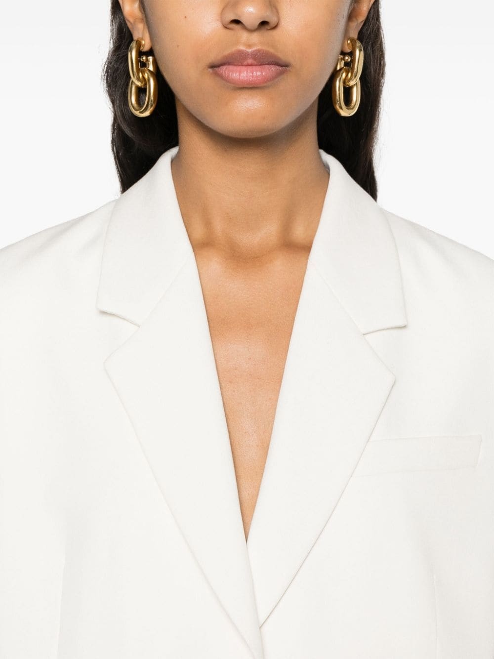 notched-lapels single-breasted blazer - 5