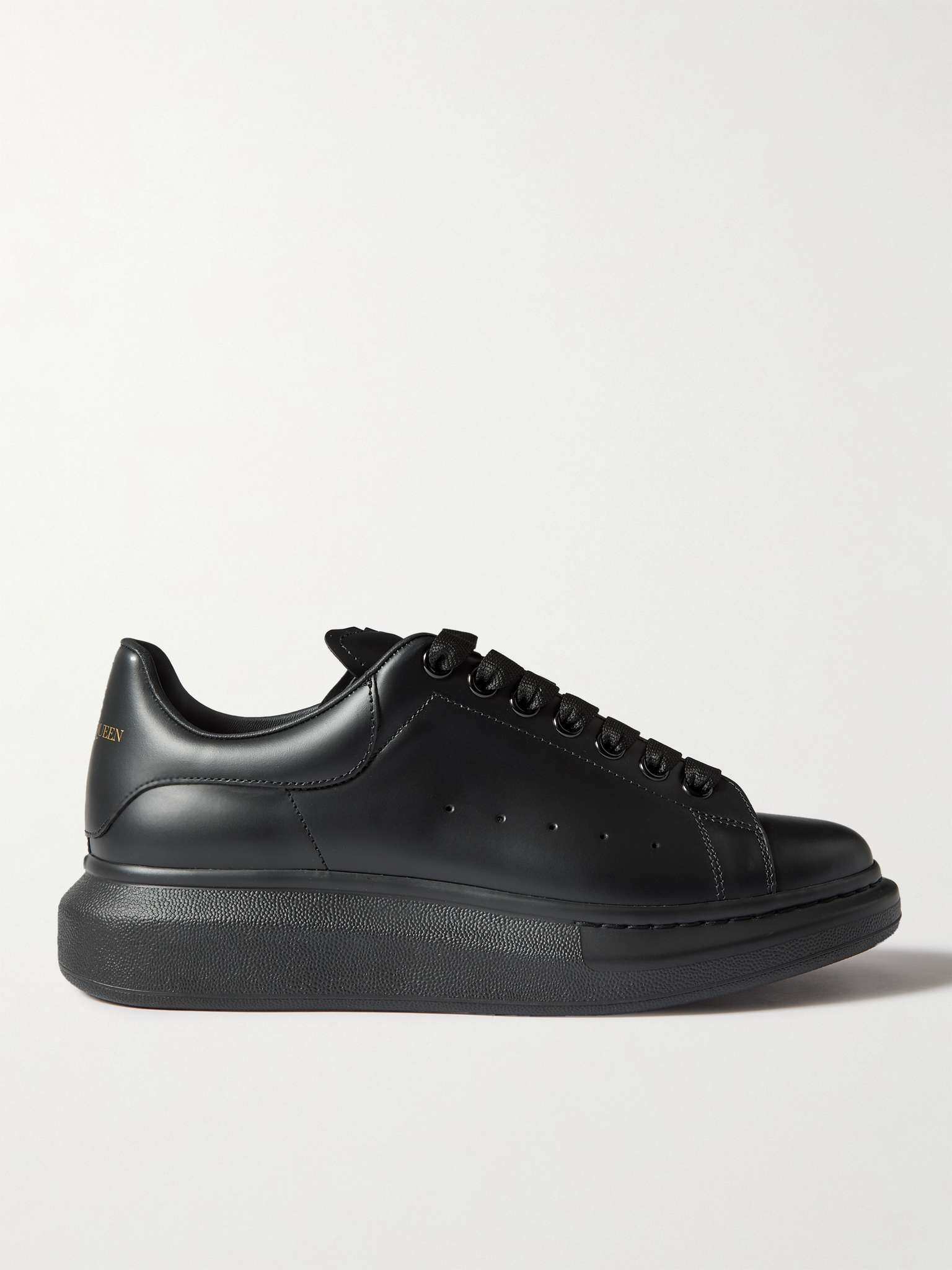 Exaggerated-Sole Studded Leather Sneakers - 1