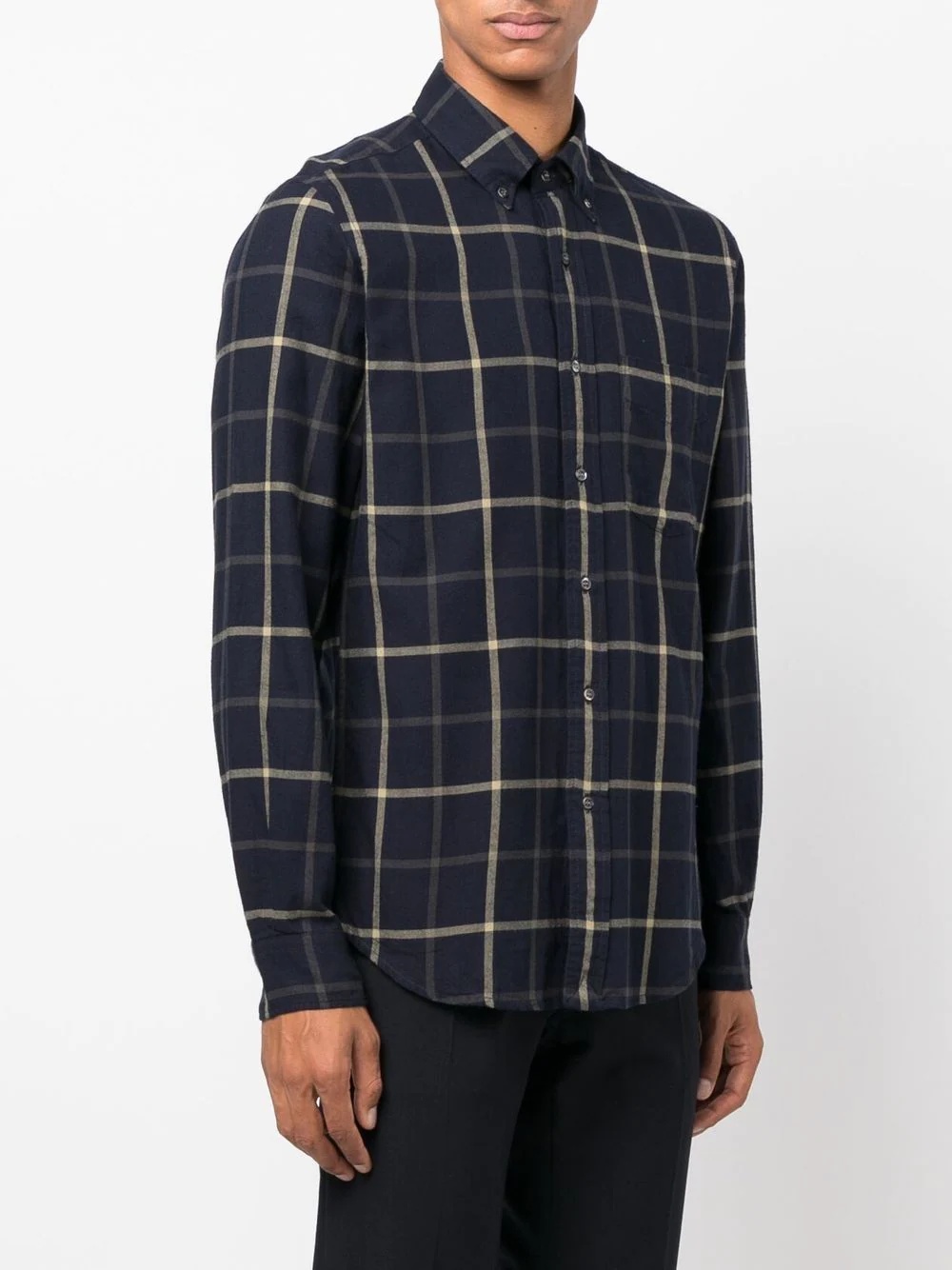 cotton bold-check shirt - 3