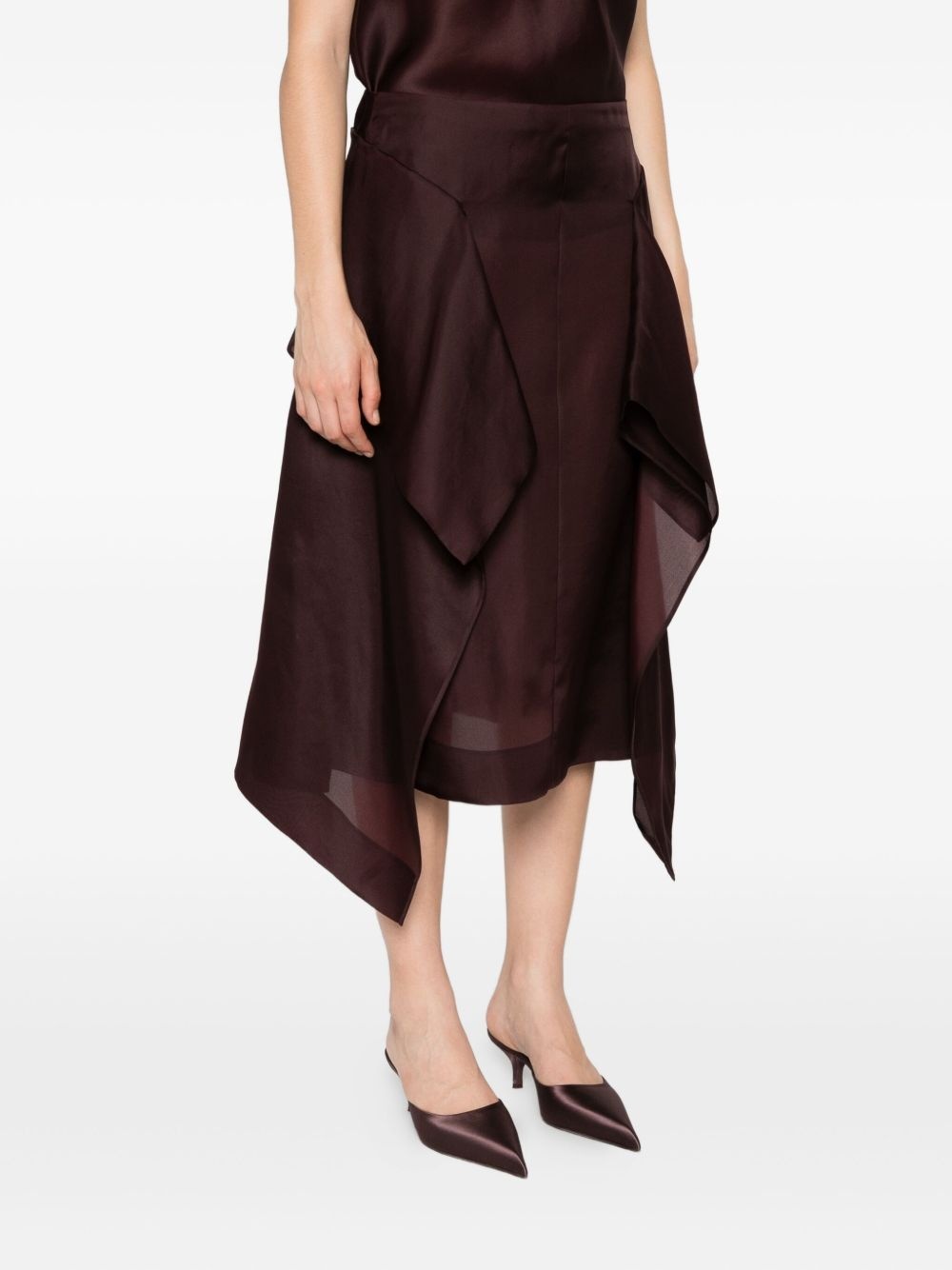 Nina ruffled silk skirt - 3