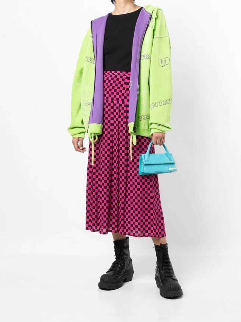 We11done terry-cloth zip-up hoodie outlook