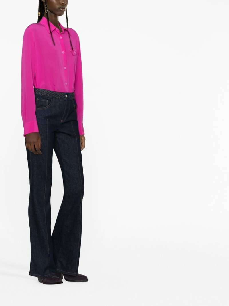 Pegaso-appliqué silk shirt 3