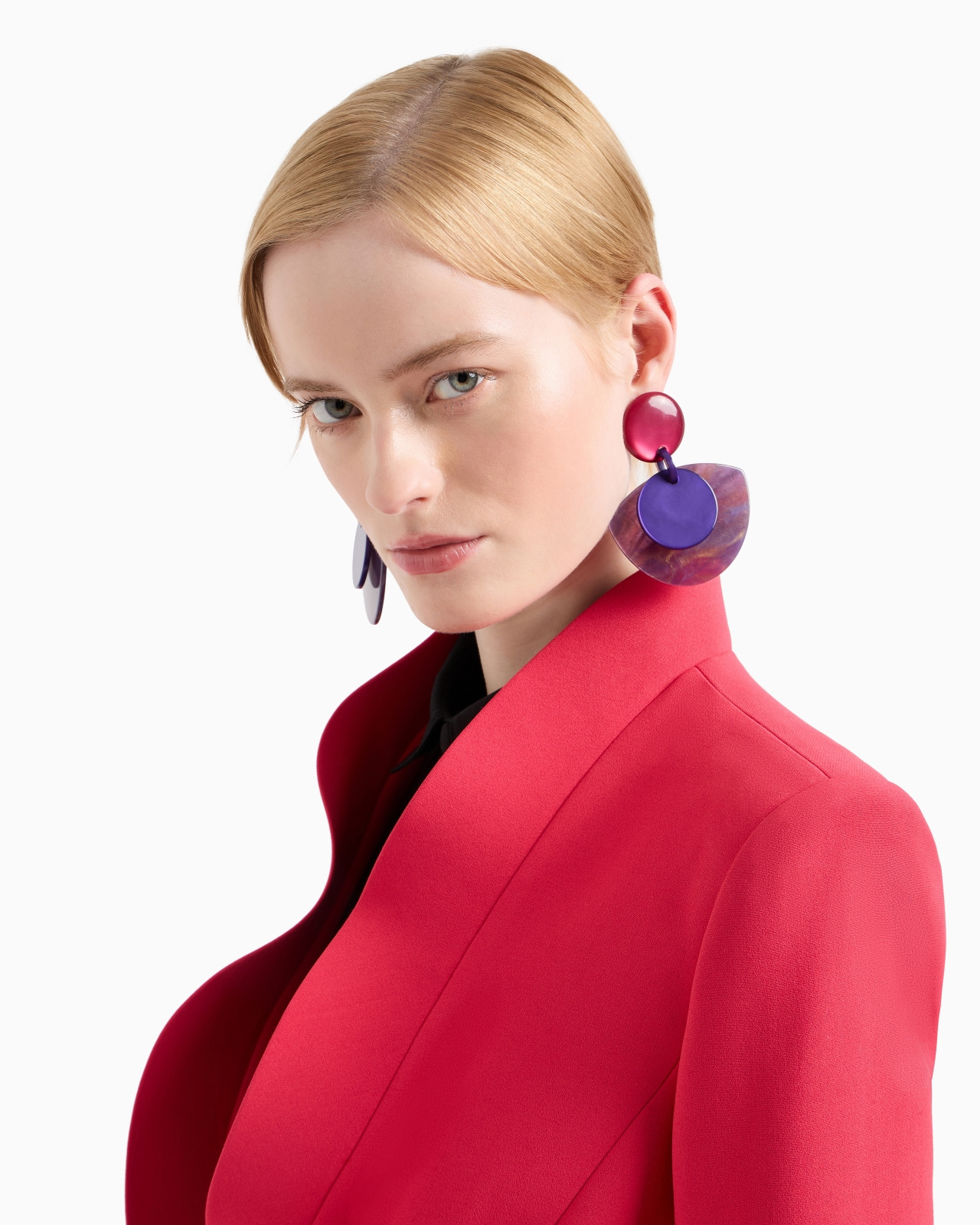 Crêpe cady jacket with ruffle-effect contoured edges - 5