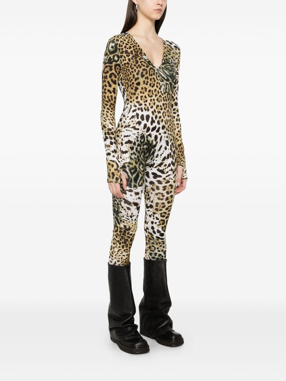 leopard-print playsuit - 3