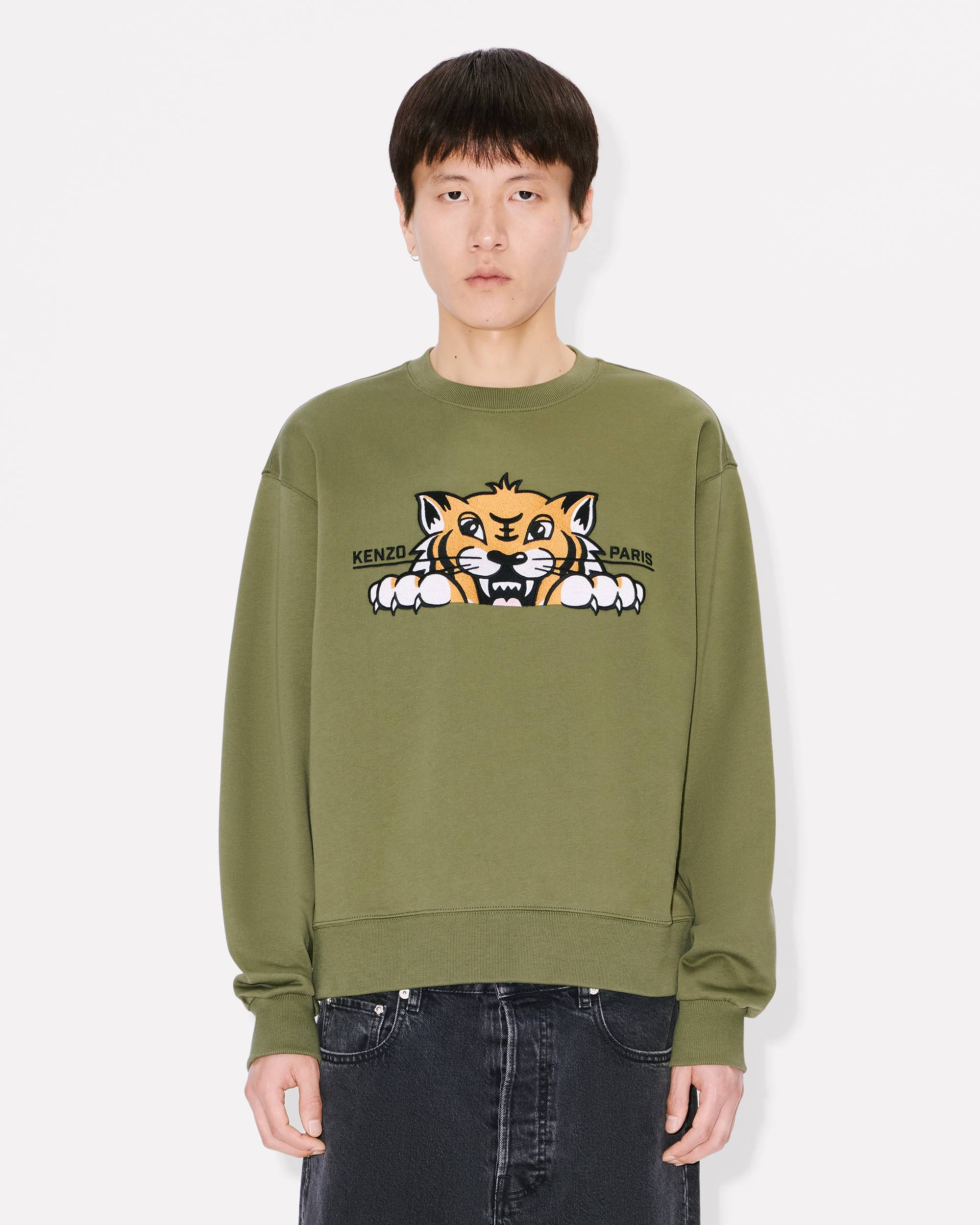 'KENZO Happy Tiger' embroidered sweatshirt in cotton - 3