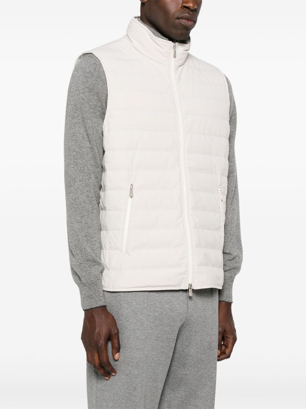 high-neck waistcoat - 3