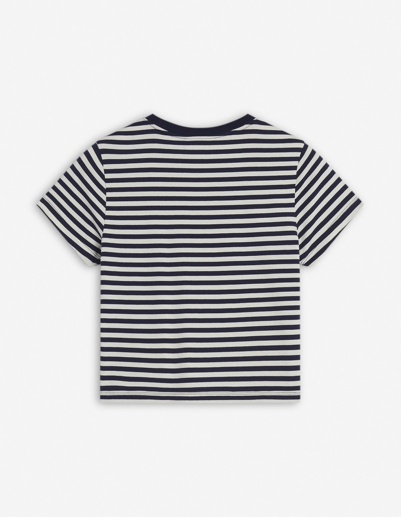 Maison Kitsuné BOLD FOX HEAD PATCH MULTI STRIPES BABY TEE-SHIRT outlook