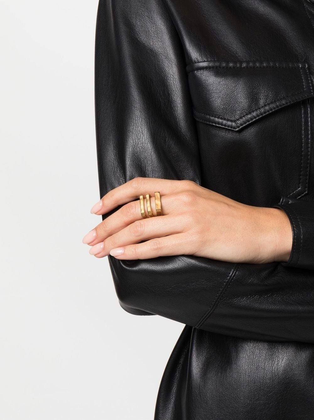 Zadig & Voltaire brass stacking rings REVERSIBLE