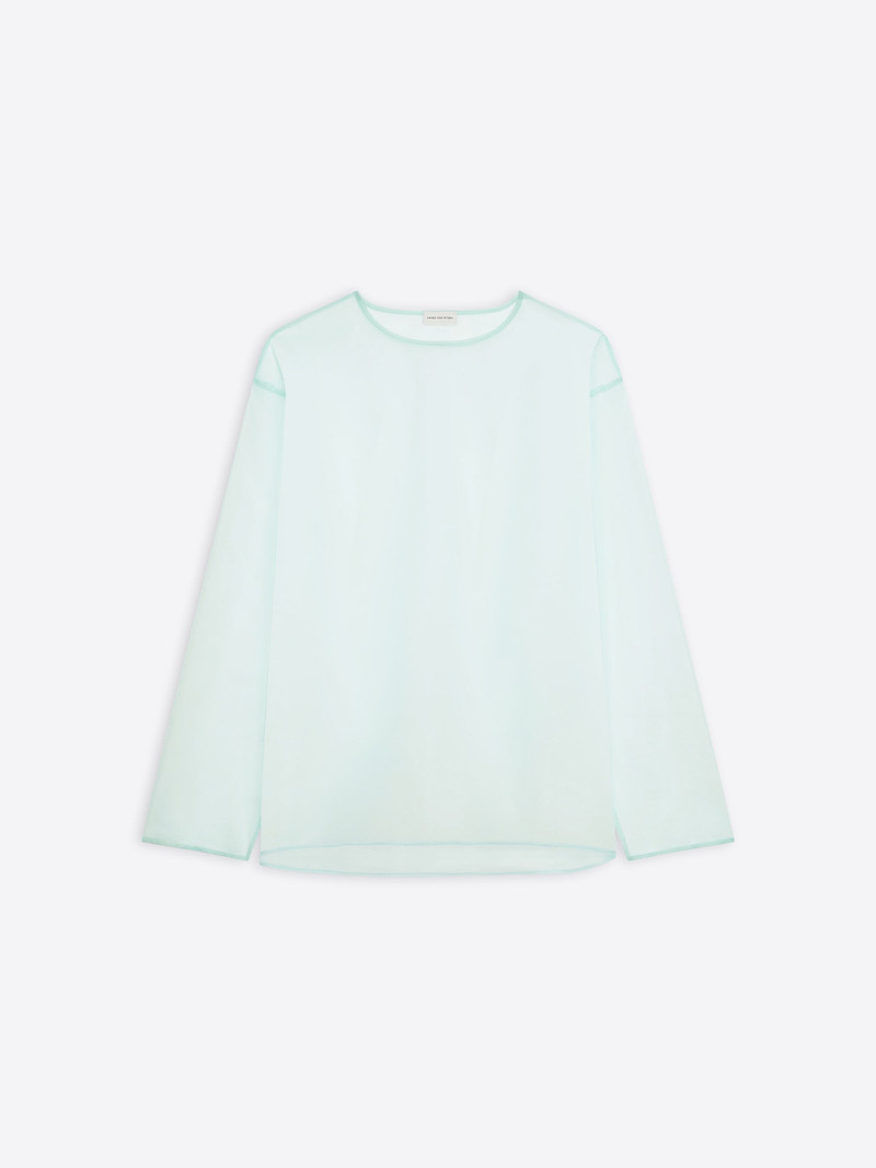 SHEER CREW NECK SHIRT - 1