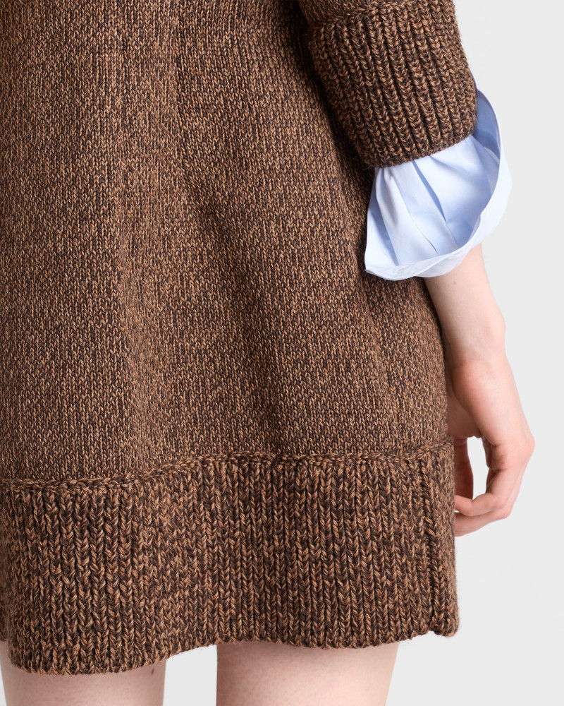 Mouliné wool mini-dress 4