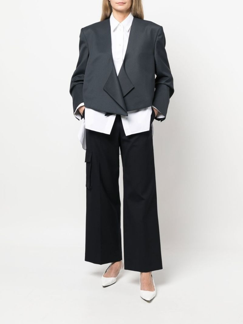 LOW CLASSIC asymmetric cropped blazer outlook