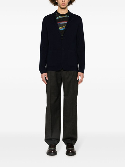 Paul Smith single-breasted merino-wool knitted jacket outlook