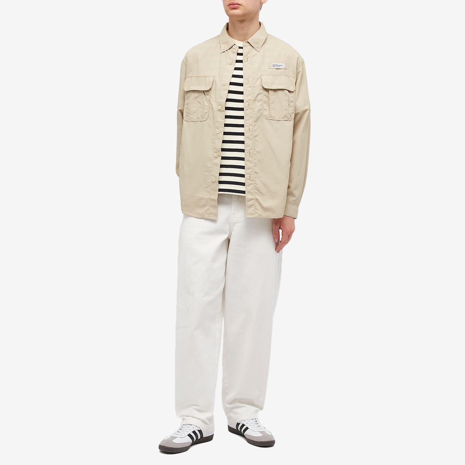 Brain Dead Organic Panel Stripe T-Shirt - 4