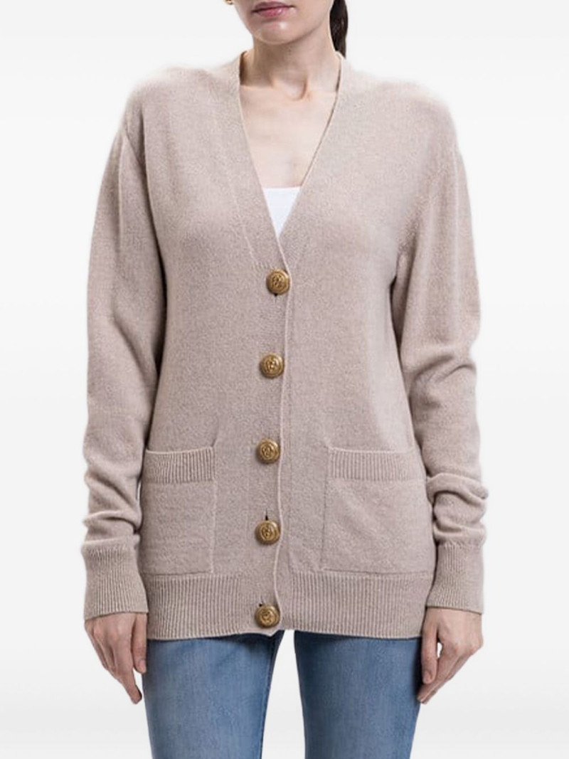 Balmain button-detailed patch-pocket cardigan outlook