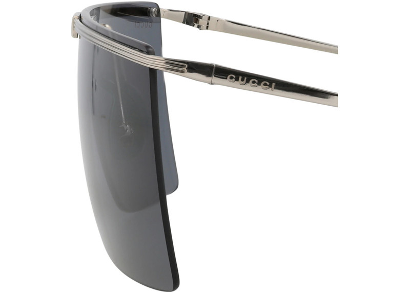 Gucci Sunglasses Shield-Frame Metal Silver Silver Grey (GG1096S-30013075-001) 4