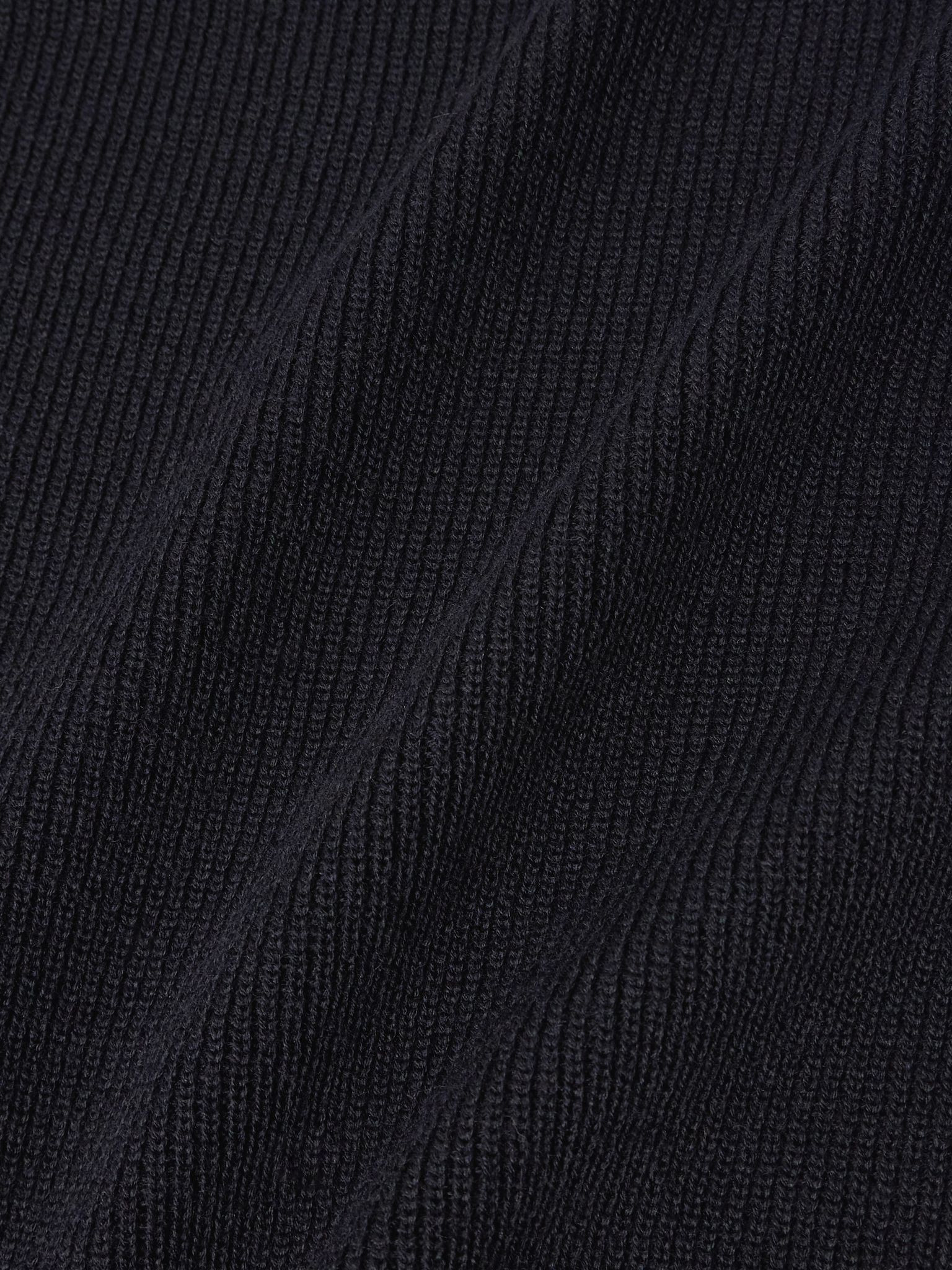 Ribbed Virgin Wool Sweater Black - 5