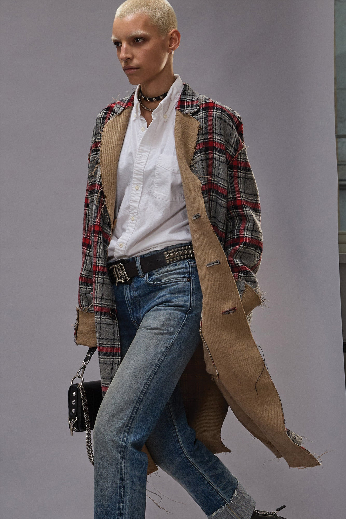 REVERSIBLE RAW CUT COAT - 2