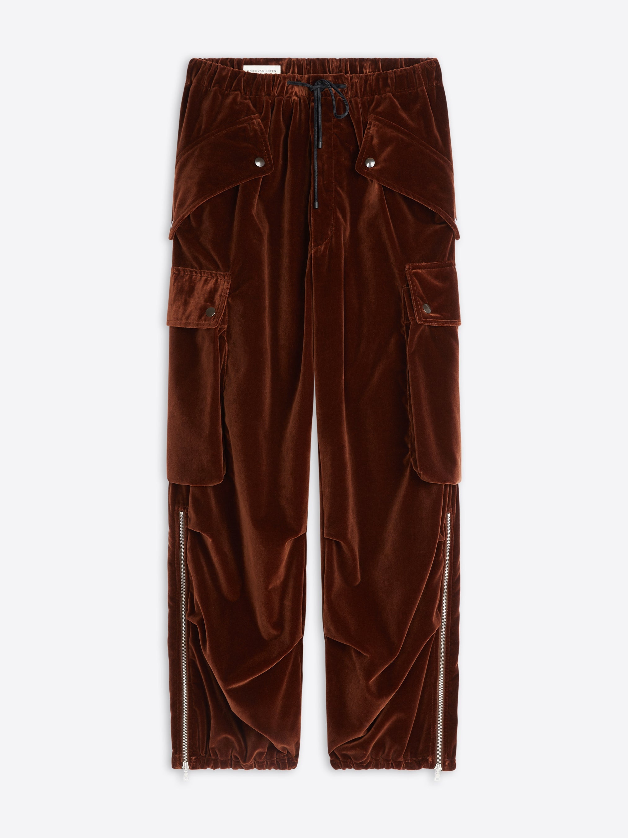 VELVET CARGO PANTS - 1