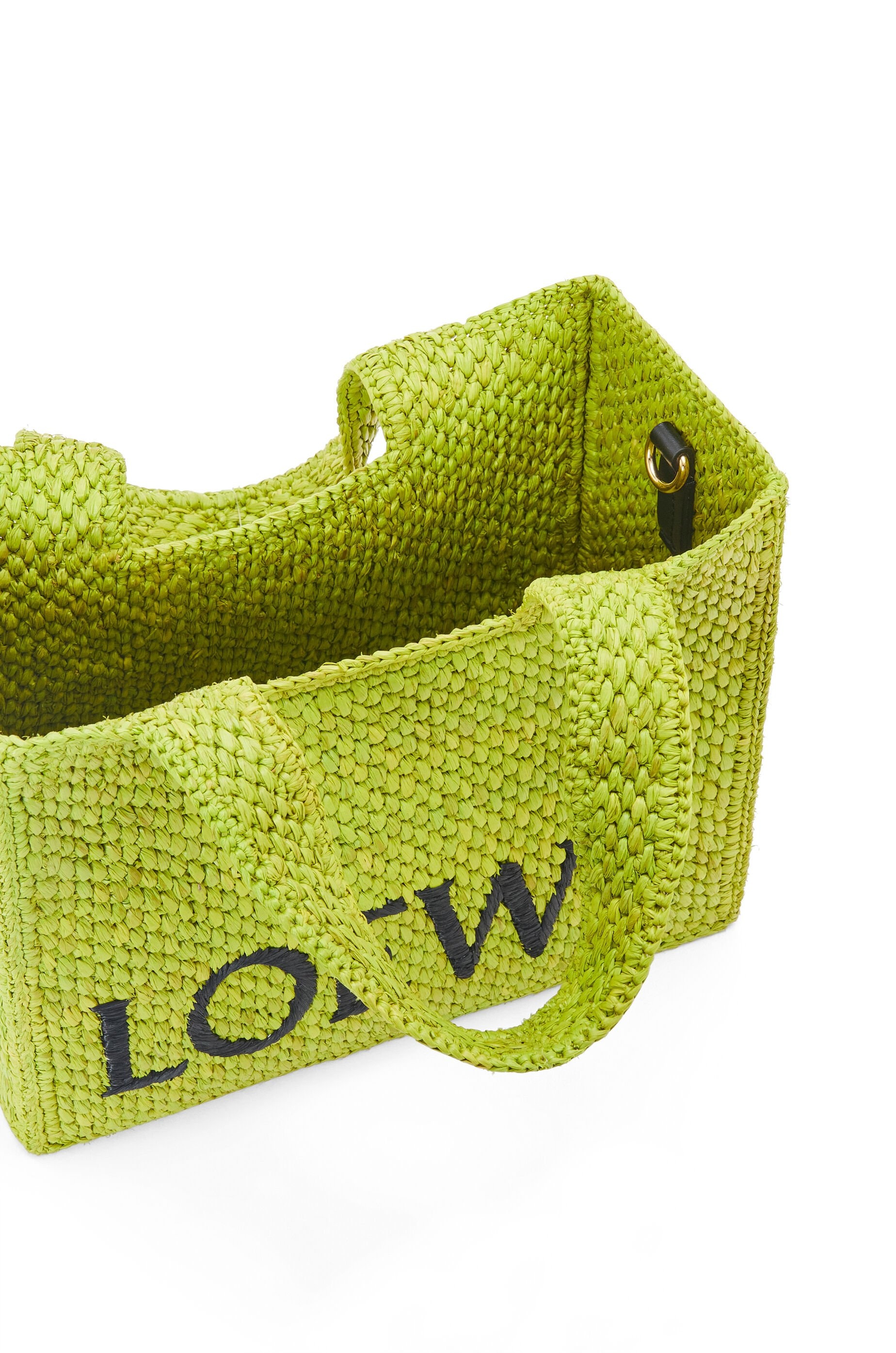 Small LOEWE Font Tote in raffia - 8