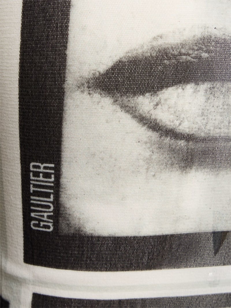 Eyes & lips printed mesh l/s top - 4