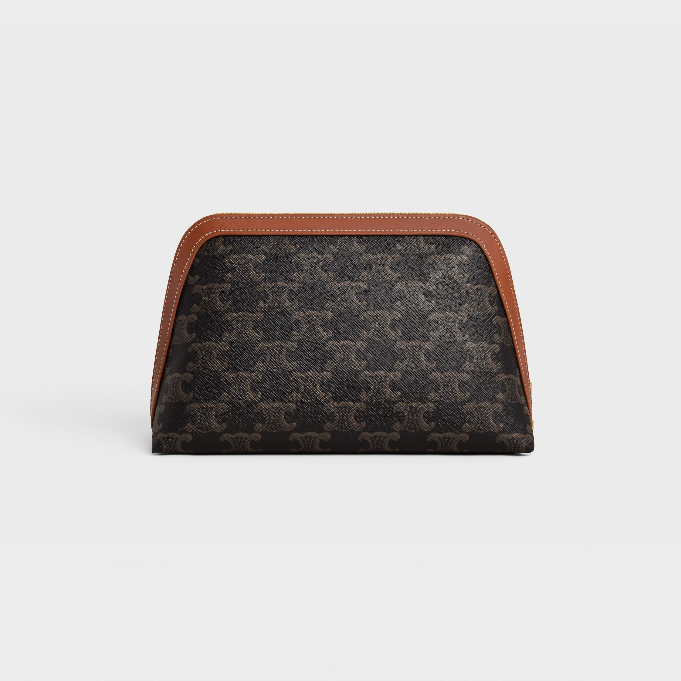 MEDIUM COSMETIC POUCH IN TRIOMPHE CANVAS AND CALFSKIN - 3