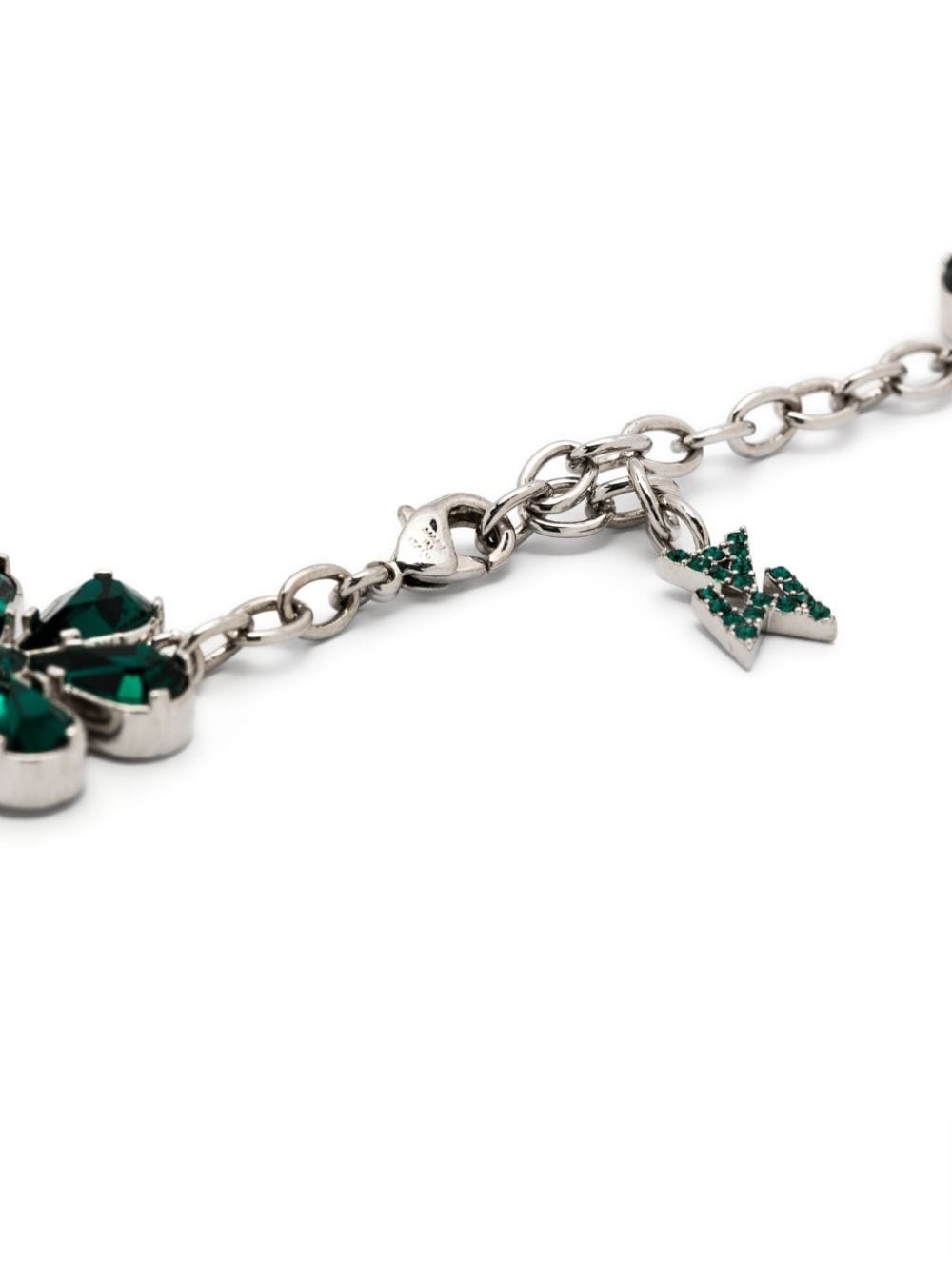 floral rhinestone-embellished choker necklace - 3