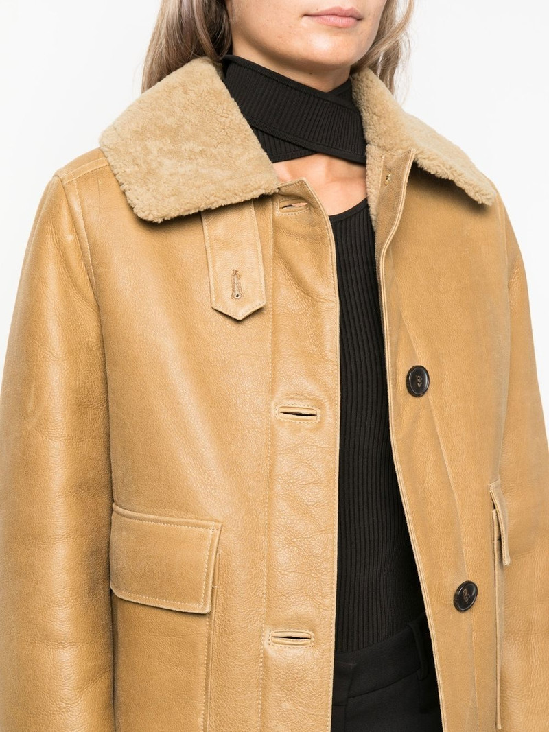shearling-collar short jacket 5