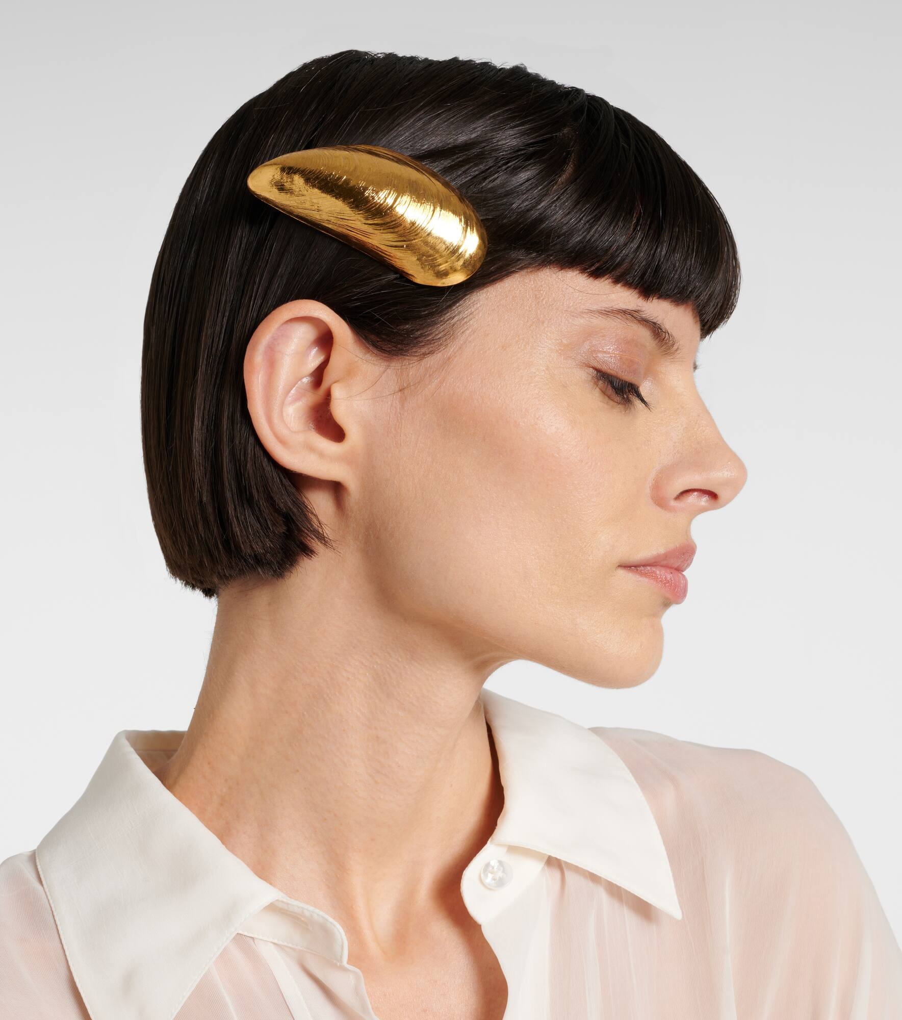 Gold-plated barrette - 2
