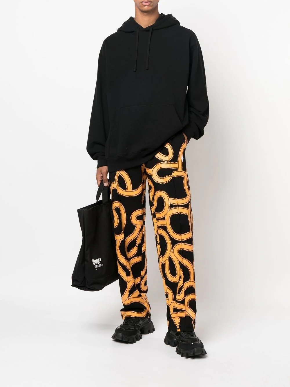 Snake-print track pants - 2