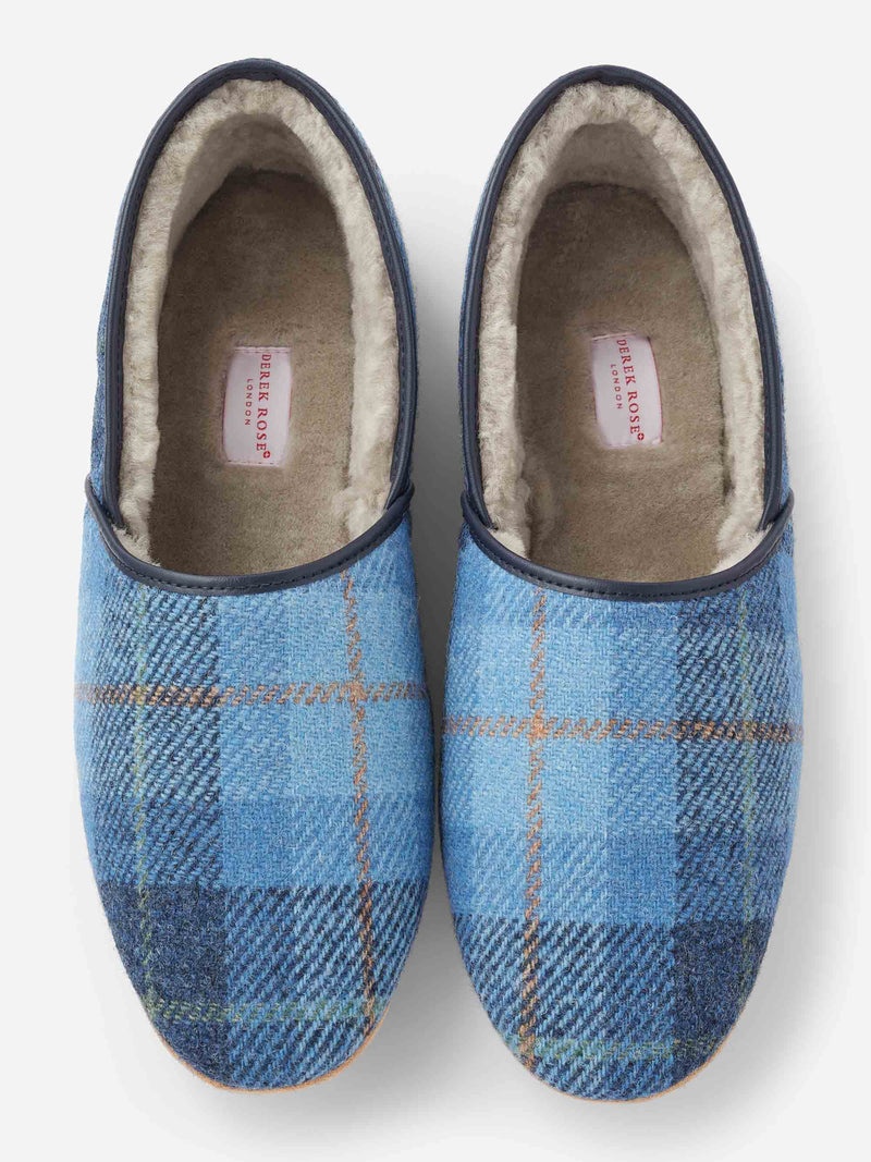 Men's Slippers Crawford Suede Sheepskin Blue - 4