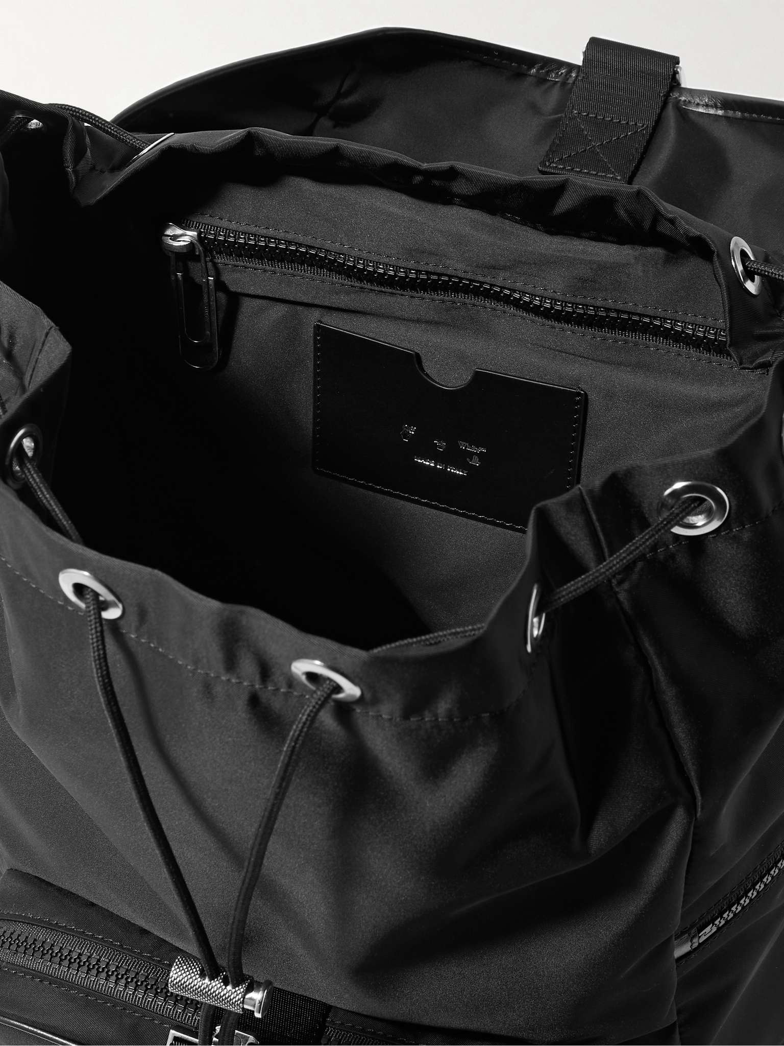 Arrow Faux Leather-Trimmed Nylon Backpack - 3