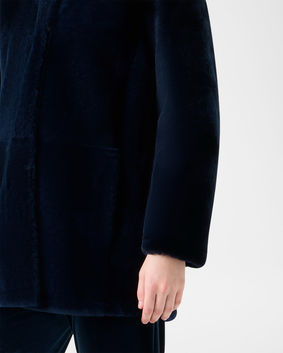 Yaron Merino Sheep Shearling Short Coat - 5