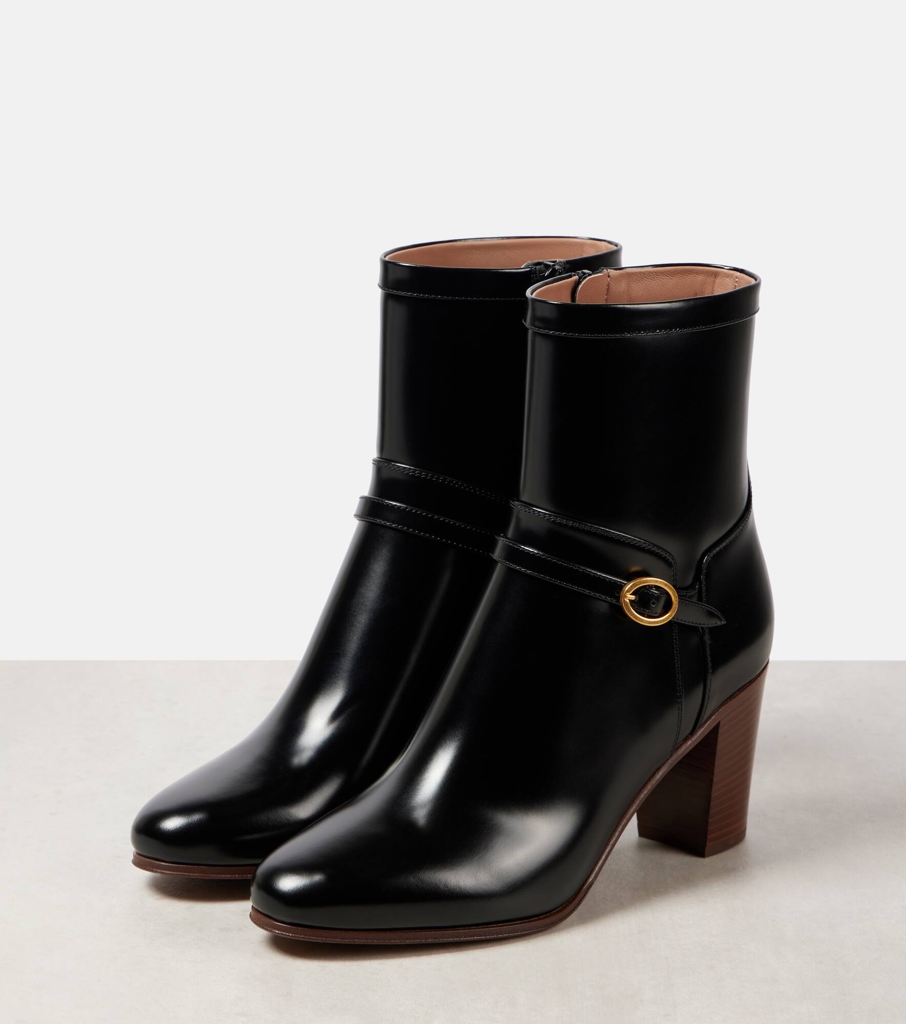 Pattie 75 leather ankle boots - 4