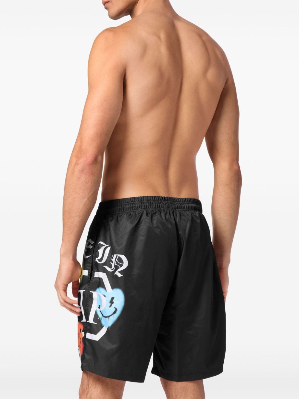 logo-print swim shorts - 4