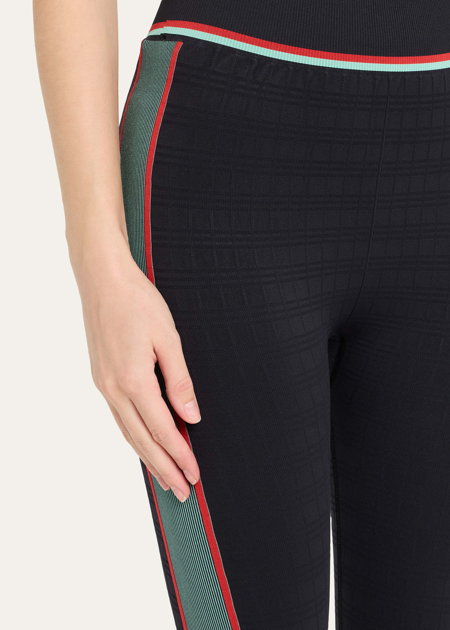 Check Jacquard Seamless Leggings - 5