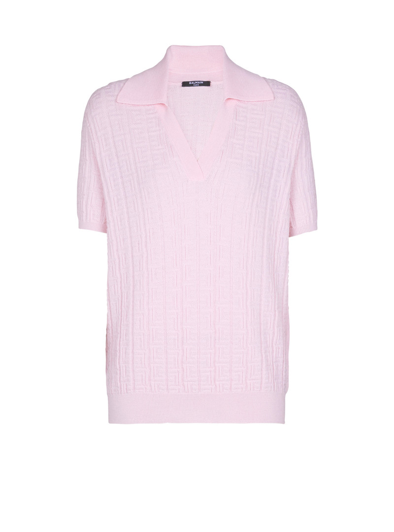 Monogram knit polo 1