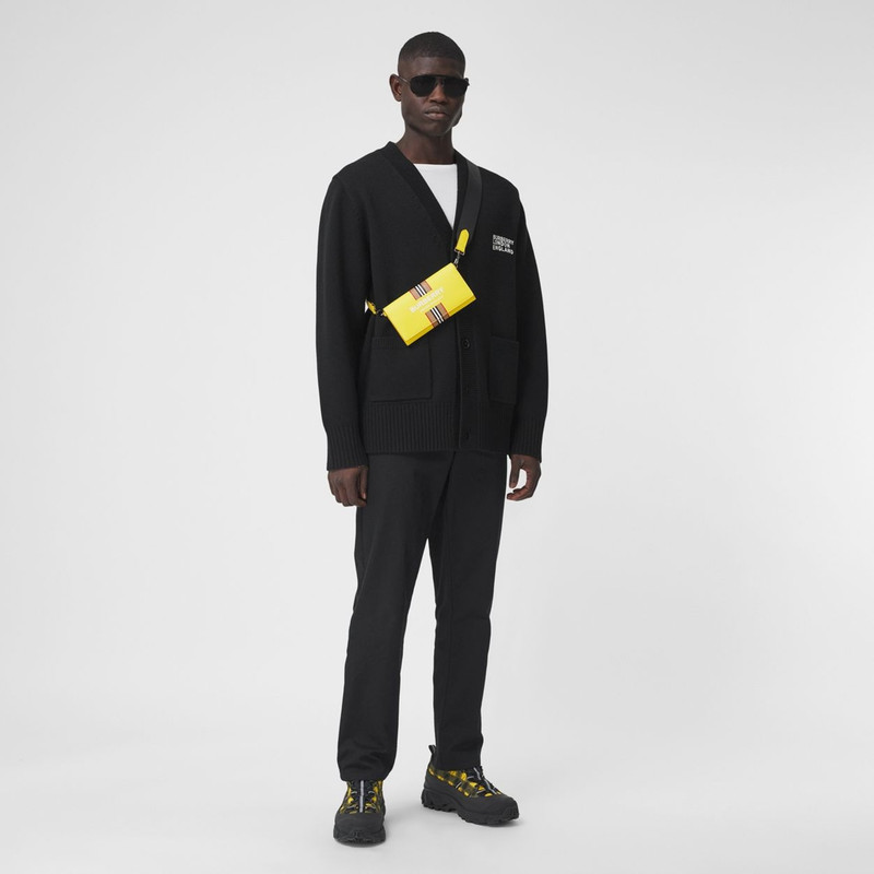 Logo Print Leather Wallet with Detachable Strap 8