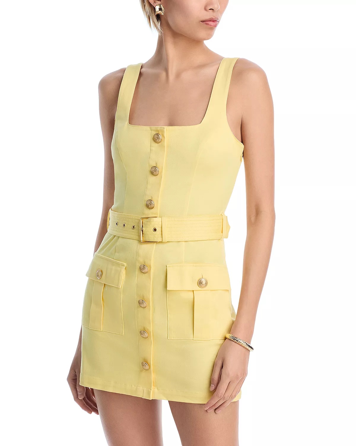 Midy Button Front Mini Dress - 1