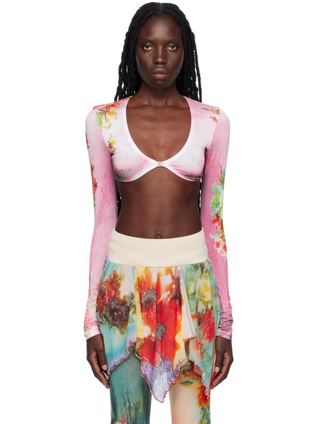 Pink 'The Pink Body Flower' Long Sleeve T-Shirt - 1