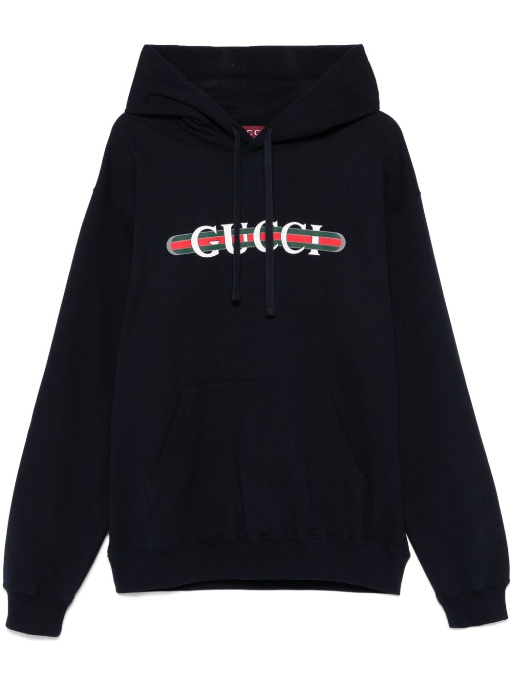 printed cotton hoodie - 1