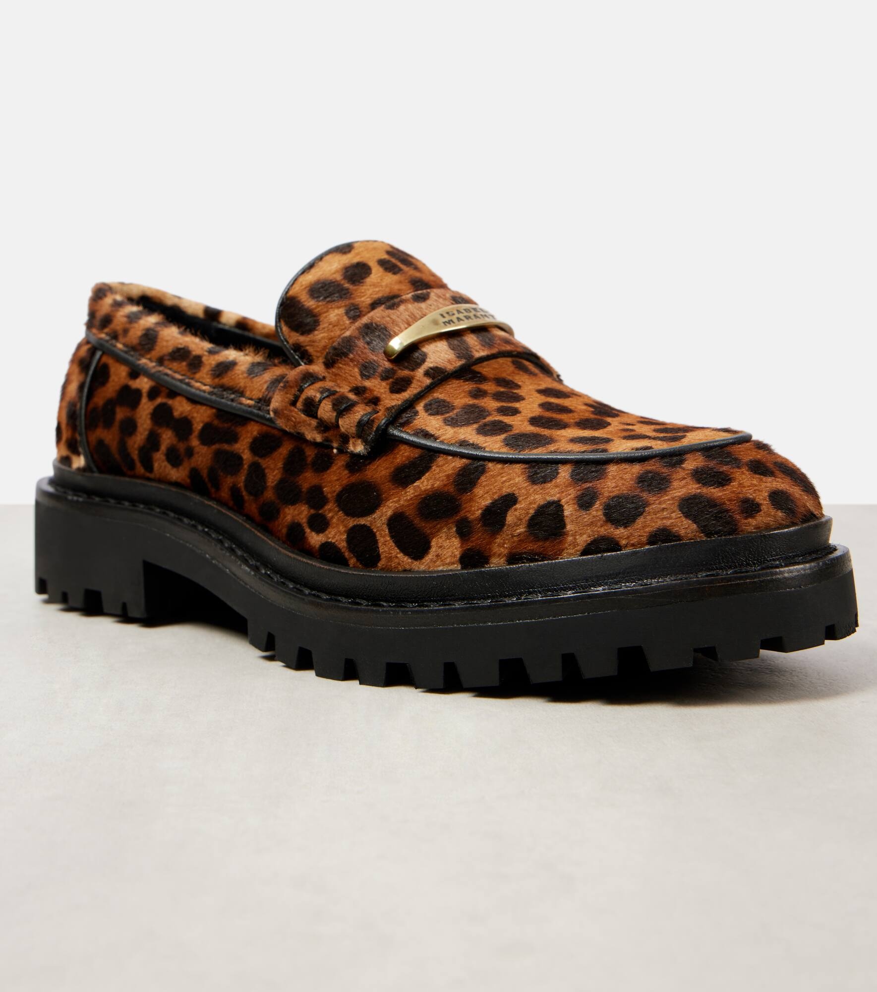 Frezza leopard-print calf hair loafers - 6