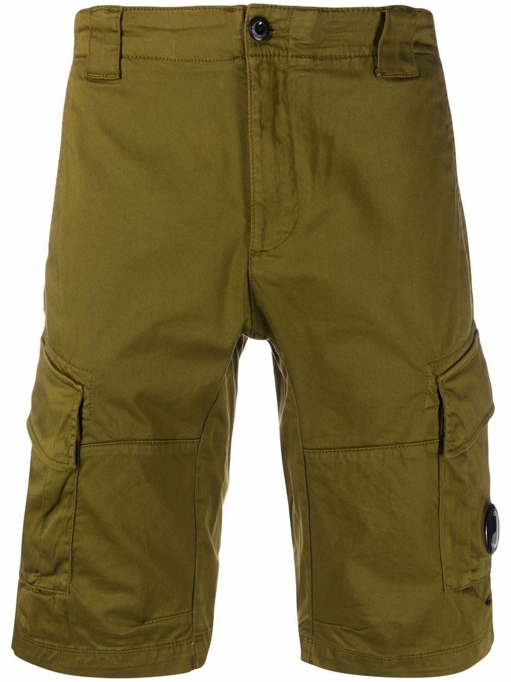 Lens-detail cotton cargo shorts - 1