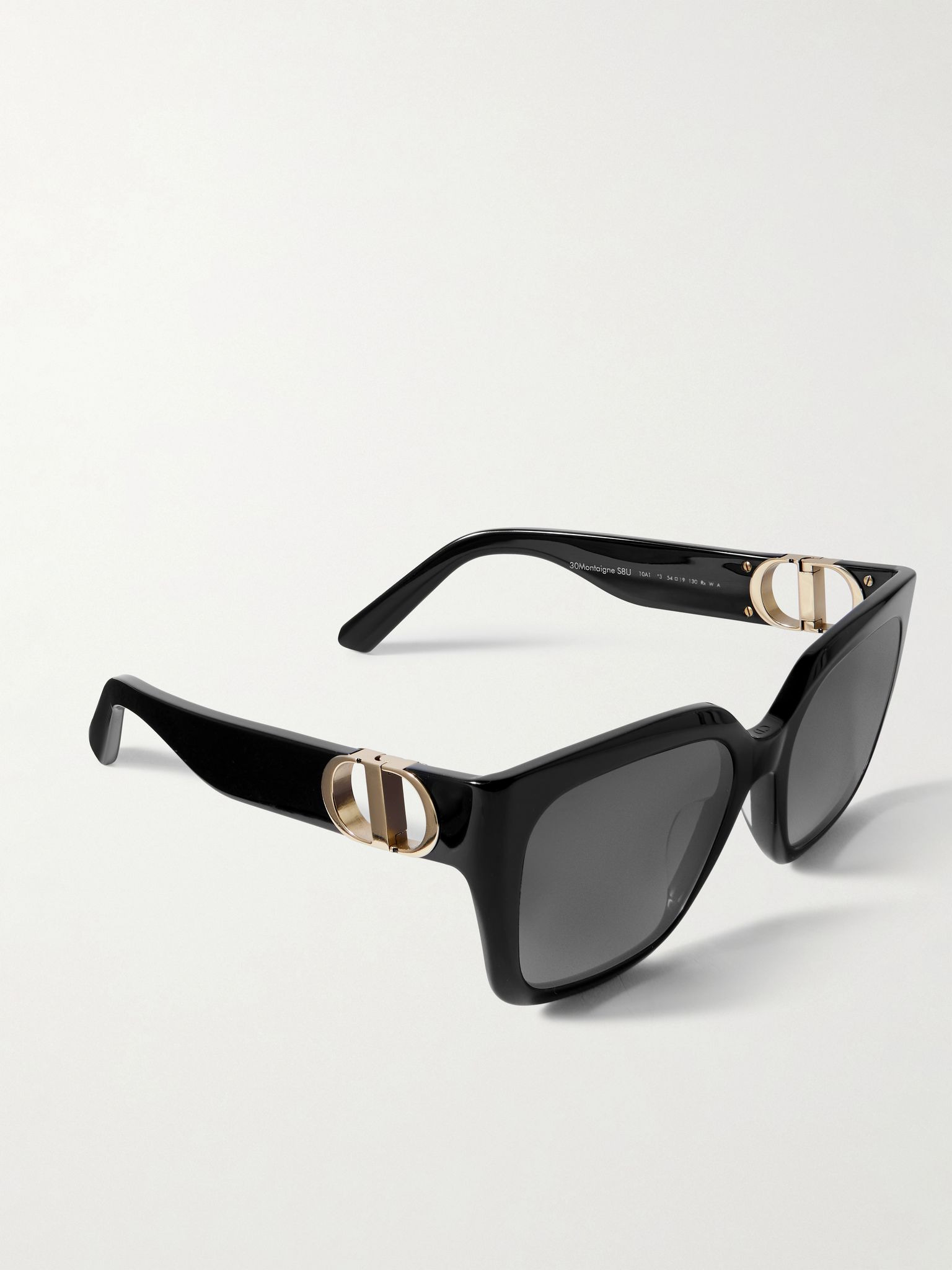 30Montaigne S8U oversized cat-eye acetate sunglasses Black - 3