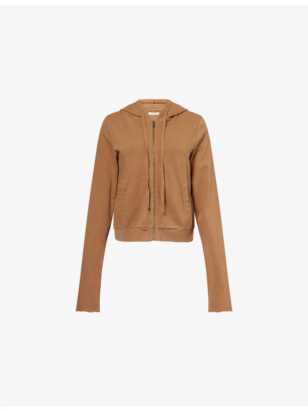 Lightweight Cropped Cotton-Jersey Hoodie - 1