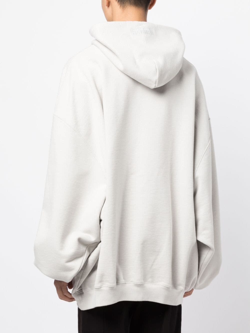 logo-print drawstring hoodie - 4