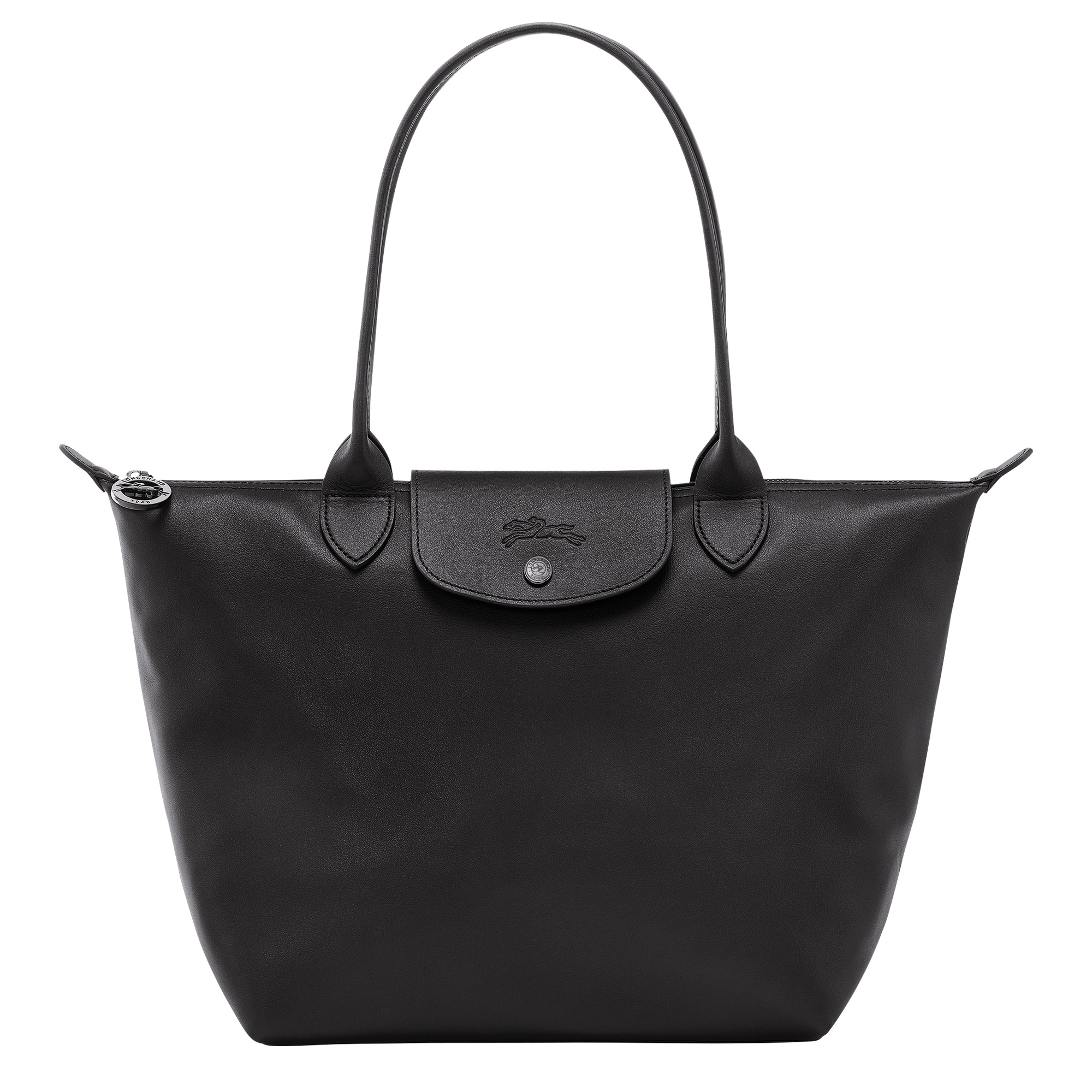 Le Pliage Xtra M Tote bag Black - Leather - 1